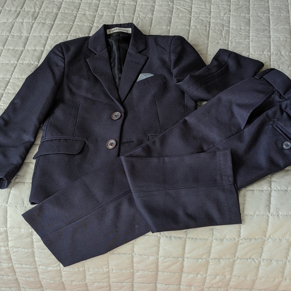 Navy toddler boy suit